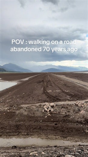 The Palisades Dam was built in 1957. The drought this year has the reservoir at 15%, revealing the old highway that was abandoned nearly 70 years ago. #palisades #idaho #abandoned #drought