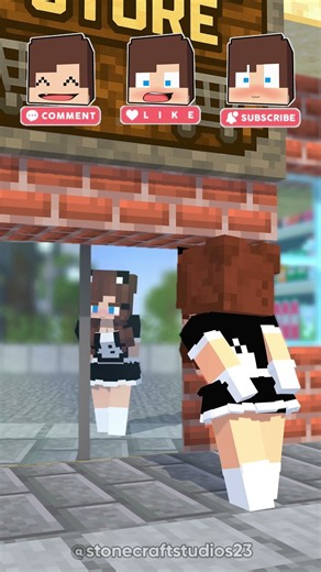 Jj Reaction Reveal Mirror Store Dancing-🤣🤪🥰Minecraft Short Animation #trending #shorts