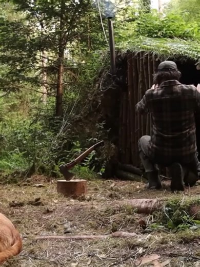Building a Warm Survival Shelter in the Forest