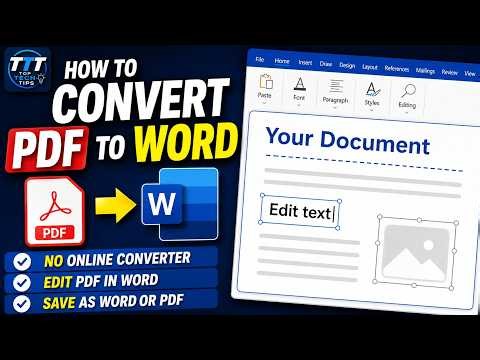 How to Convert PDF to Word (No Online Converter Needed)