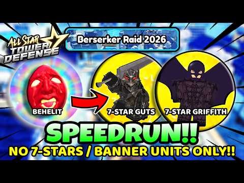SOLO SPEEDRUN Berserker Raid (No 7-Stars!) | OG All Star Tower Defense Roblox | OG ASTD