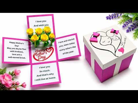 Easy Mother’s Day Gift Idea |DIY Explosion Box |DIY Surprise Gift Box for Mom 💖#diy #mothersday