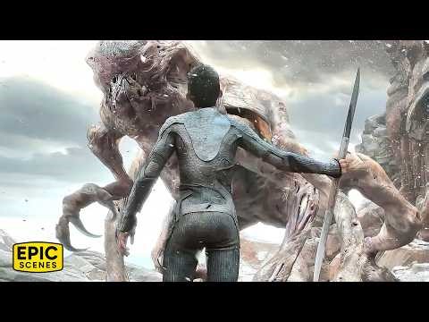 Kitai Raige Outmaneuvers the Predator - After Earth