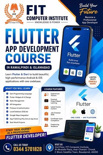 Flutter App Development Course In Rawalpindi And Islamabad