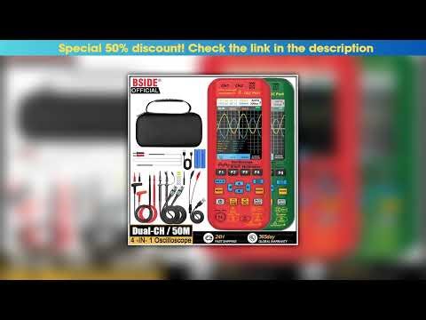 Discount BSIDE 4-IN-1 Handheld Oscilloscope Digital Multimeter+Function Signal Generator Dual Chann