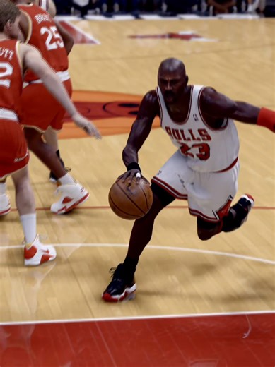 Michael Jordan's Iconic Spin Move and Double Clutch Layup