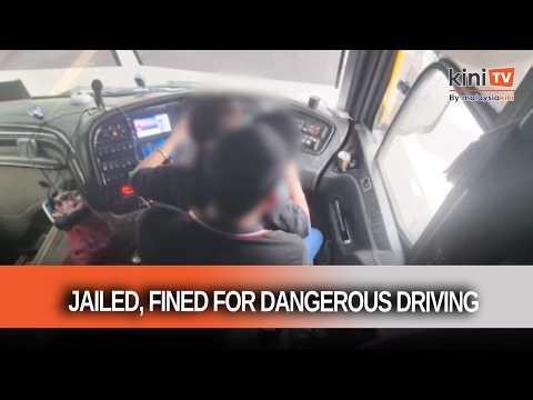 Express bus driver, woman jailed, fined for dangerous driving