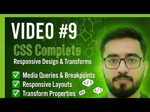 Video #9: Responsive Design with Media Queries & Transform Properties | Full MERN Stack Course