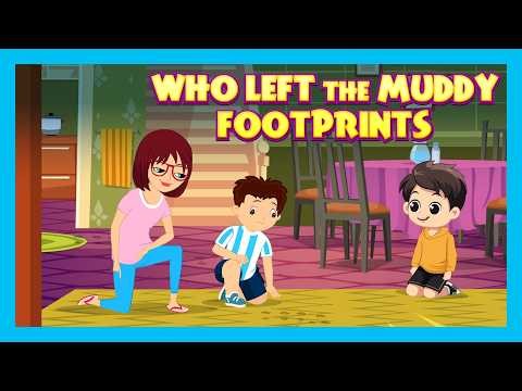 Who Left the Footprints? 👣 | Kids Mystery Story | The Muddy Footprint Mystery! 🔎 Fun Story for Kids
