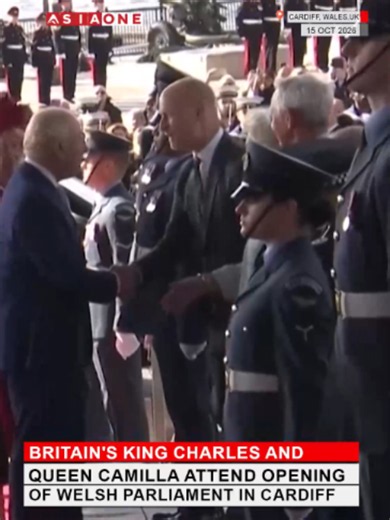 King Charles and Queen Camilla Attend Welsh Parliament Opening in Cardiff | Asia One News #AsiaOne #asiaonenews