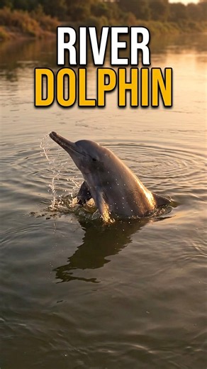 India’s River Dolphin Lives Hundreds of Kilometres Inland! 🐬🇮🇳 | Ganges River Dolphin #Shorts