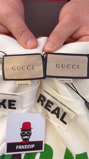 Fake vs Original Gucci T shirt
