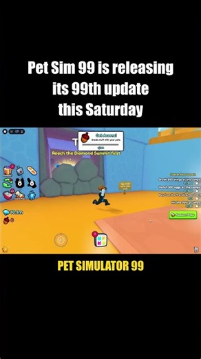 Pet Sim 99 is releasing its 99th update this Saturday #petsimulator99 #roblox #shorts