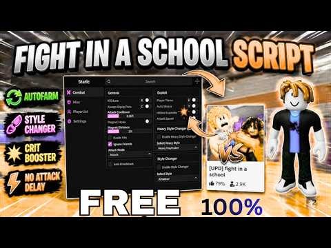 ⚔️ NEW Fight In A School Script 2026 | Auto Attack, Hitbox X5, ESP, Style Changer 🔥