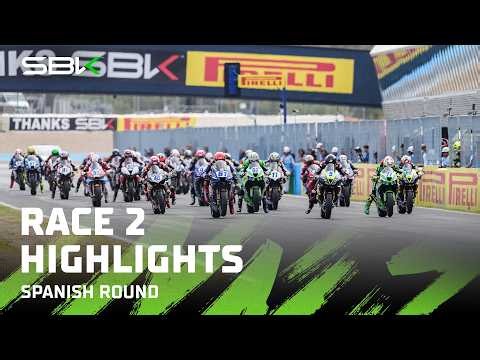 HIGHLIGHTS from a red-flagged #WorldSSP Race 2 at Jerez 🚩 | 2026 #SpanishWorldSBK 🇪🇸