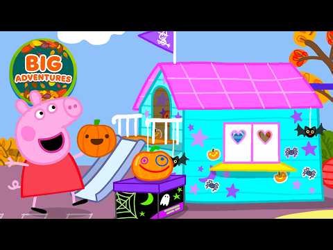 Peppa Pig Creates a SPOOKY CLUBHOUSE! 👻 | Halloween Makeover Adventure | Full Episodes | 1 Hour