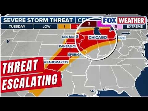 1,000+ mile storm system to continue multi-day severe threat with wind, hail, tornadoes possible
