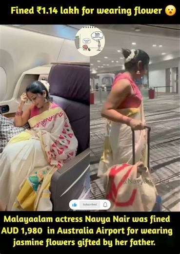 "Fined ₹1.14 Lakh for... FLOWERS?! 🌸😱 #NavyaNair"#shorts #viral #trending #ytshorts #travel