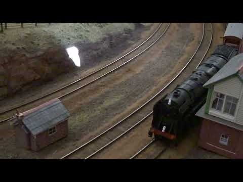 B.M.Rly.S: The BR Standard Class 9F No.92203 'Black Prince', is running on OO Gauge Layout. (V6)
