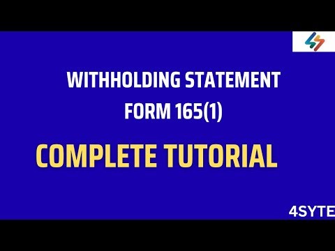 How to file quarterly withholding statement us 165 with FBR online