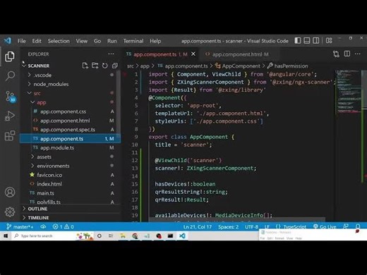 Angular 13 QR Code Scanner Using Webcam and Display Info in Browser Using ngx-scanner-qrcode in TS