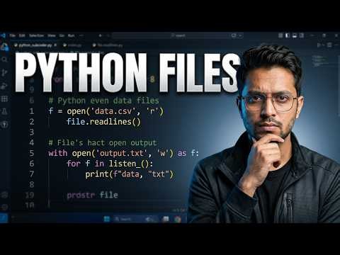 Python File Handling Explained 🚀 | Read, Write, Append & with Statement | Complete Tutorial