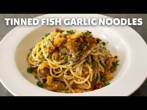Tinned Fish Garlic Noodles | Depression-Era Spaghetti | Food Wishes