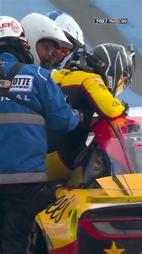 Alex Bowman got loose for a huge hit with Bubba Wallace and William Byron at Charlotte #NASCAR