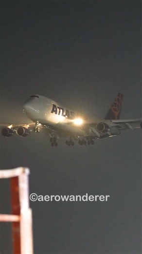 ATLAS AIR B747-400F landing at Chennai Airport #shorts #atlasair #b747 #chennai #landing #plane