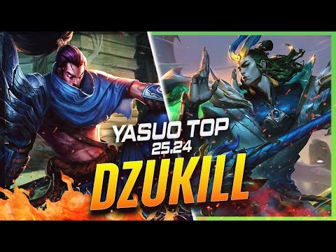 Dzukill - Yasuo vs Zaahen TOP #4 Patch 25.24 - Yasuo Gameplay