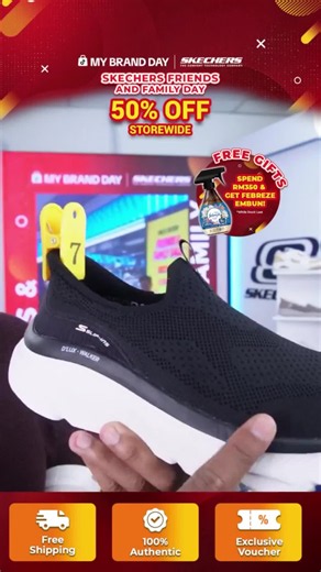 Skechers Women Slip-Ins Sport D'Lux Walker 3.0 Pure Flow Casual Shoes - 150391-BLK Air-Cooled Memory Foam Kasut Sneaker, Perempuan