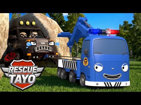 Super Hook Reki! Super Speed Riki! Save the Bad Car Stuck in the Forest! l Tayo Rescue Team Story