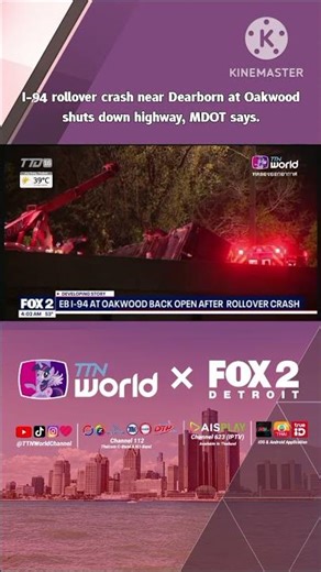 I-94 rollover crash near Dearborn at Oakwood shuts down highway, MDOT says. #TTNWorld_TTD16 #FOX2