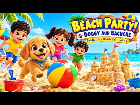 Doggy Ki Beach Party 🐶 | Hindi Cartoon for Kids | Fun & Dance