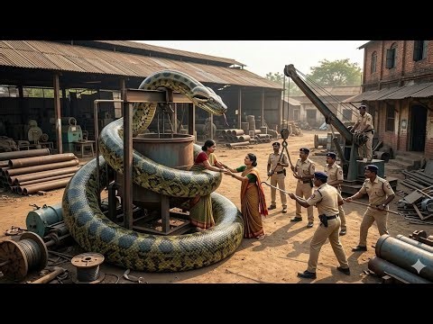 Indian Factory Mein Ajgar Ka Qahar 😱 | Giant Black Python Swallows Everything! | Shocking Attack