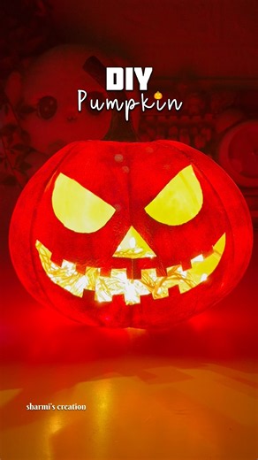 DIY Halloween pumpkin 🎃 #shorts #halloweendecor #handmade #artshorts #craftideas