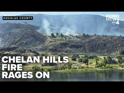 Chelan Hills Fire rages on, burning more than 9,700 acres
