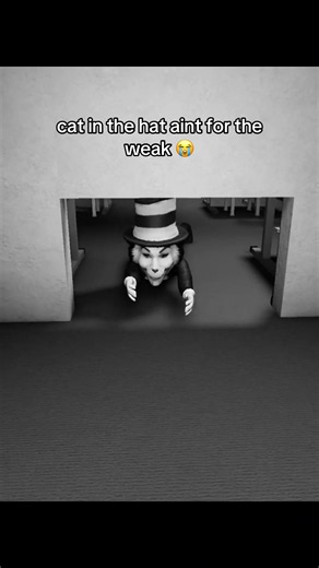 no way he heard me 😭 #roblox #horror #robloxhorror #horrorgame | Cat In The Hat