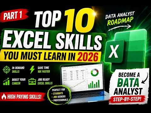 Top 10 Skills Every Data Analyst Must Learn in 2026 🚀 (Complete Roadmap)