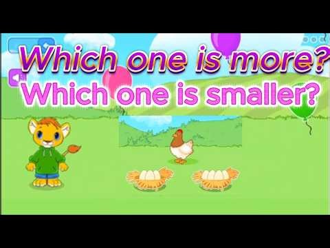 Which one is more? Which one is less? Video lesson for the mental development of children.
