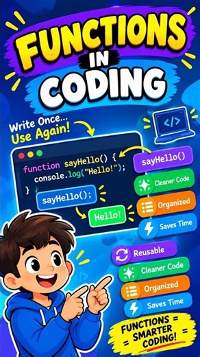 🤯 Stop Repeating Code! Learn Functions! 🔥