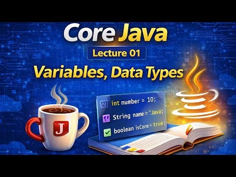 Core Java Lecture 01 | Java Basics for Software Testing, Automation & Spring Boot
