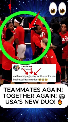 Caitlin Clark & Paige Bueckers Are TEAMMATES AGAIN! 🇺🇸🔥 #wnba #caitlinclark #shorts