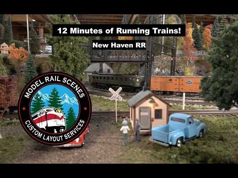 10 Minutes of Continuous Train Running on a Custom NH RR Layout - ModelRailScenes