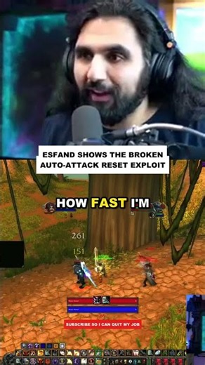 Esfand shows the broken auto-attack reset exploit