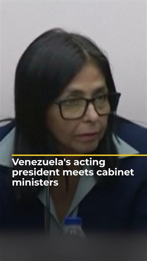 Venezuela’s interim president Delcy Rodriguez met with the country’s cabinet of ministers following the abduction of Nicolas Maduro. She has expressed willingness to work with the US, while Donald Trump warned of serious consequences if she fails to cooperate. | Al Jazeera English