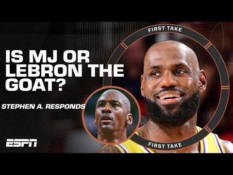 Stephen A. reacts to LeBron's comments on the GOAT DEBATE 🐐 | First Take