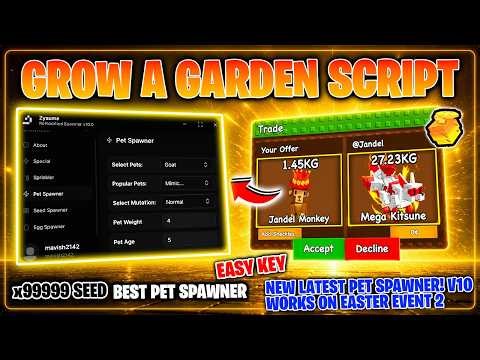 [🍬] NEW PET SPAWNER! 🌶️ Grow a Garden Script! • No Key 🔥 *UNPATCHED* ✅ 100% Working 🌈 SEED & PET