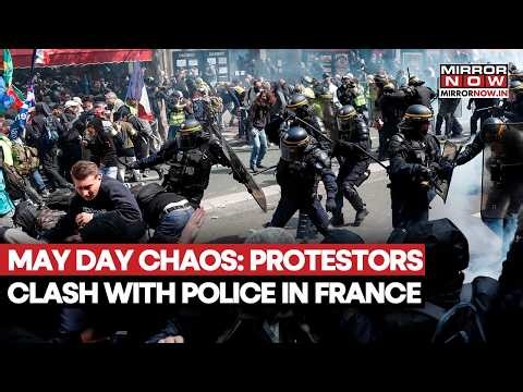 Clashes Erupt As Protesters Confront Police During May Day Demonstration In Paris | Watch