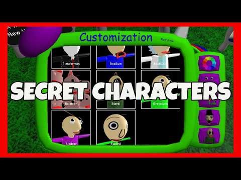 Baldi's Disaster Survival ALL SECRET CHARACTERS CODES Roblox